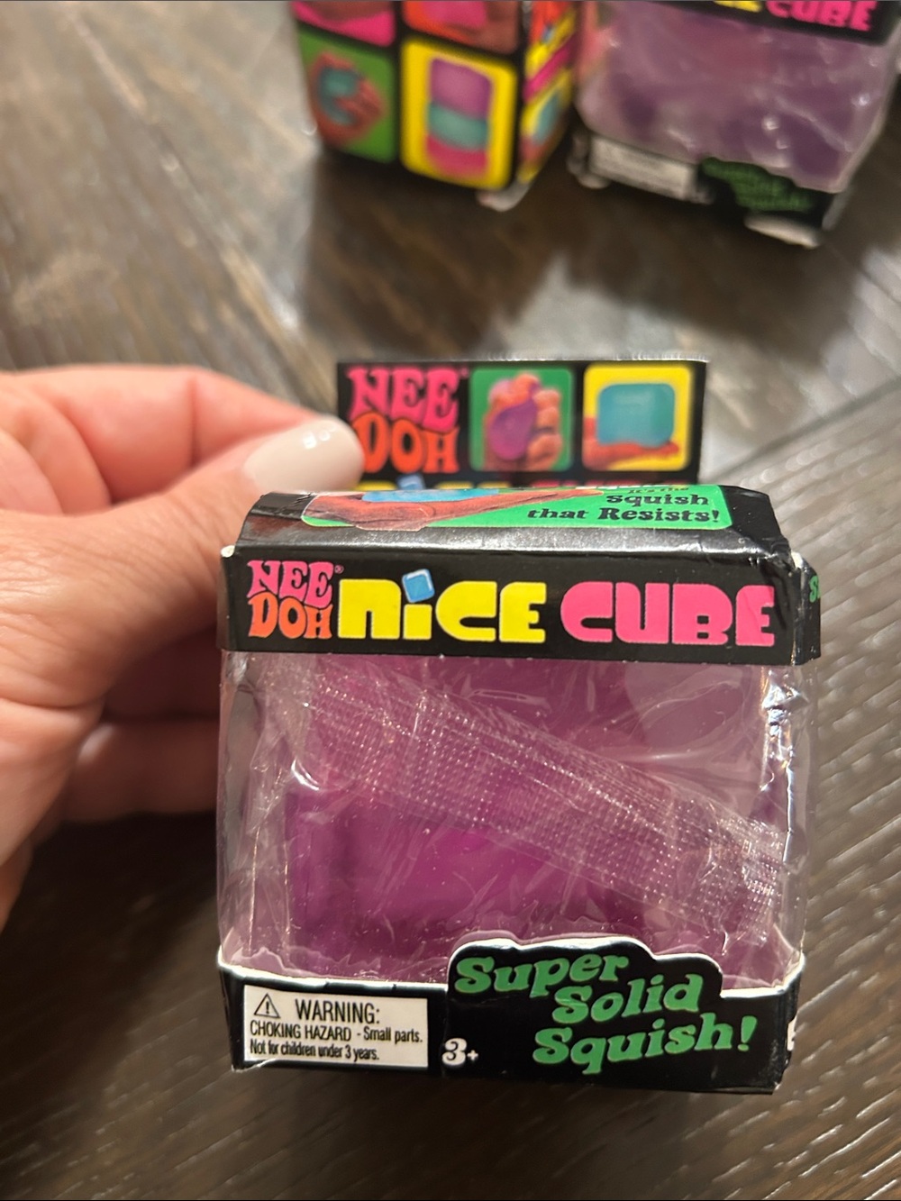 Nee Doh Nice Cube Purple Super Solid Squish